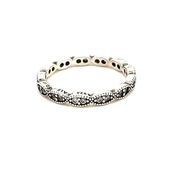 Pandora Cz Thin Band Ring - Picture 1 of 6